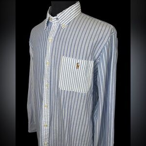 CURRENT POLO RALPH LAUREN MIXED MATCHED STRIPED OCBD SHIRT SZ XL